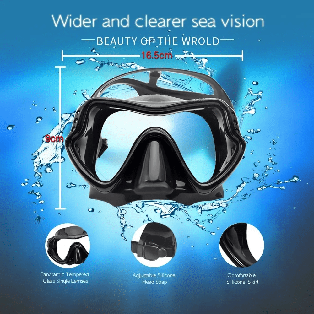 Diving Mirror Breathing Tube Set for Men and Women - Submarine Mask