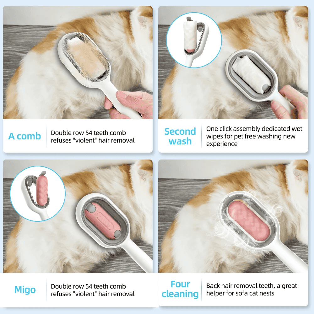 Multi-Functional  4-in-1 Pet Grooming Brush - Only E-Shop